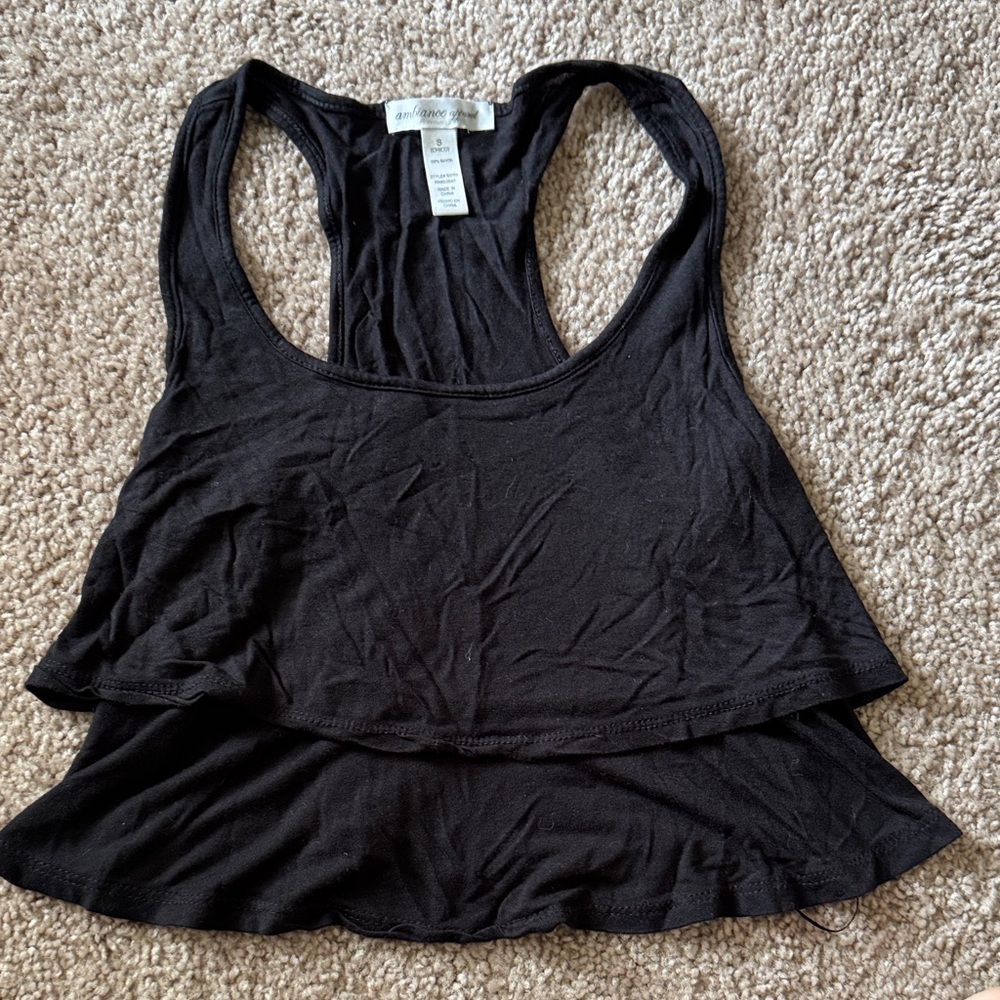 Ambiance Charcoal Double-Layer Tank Top